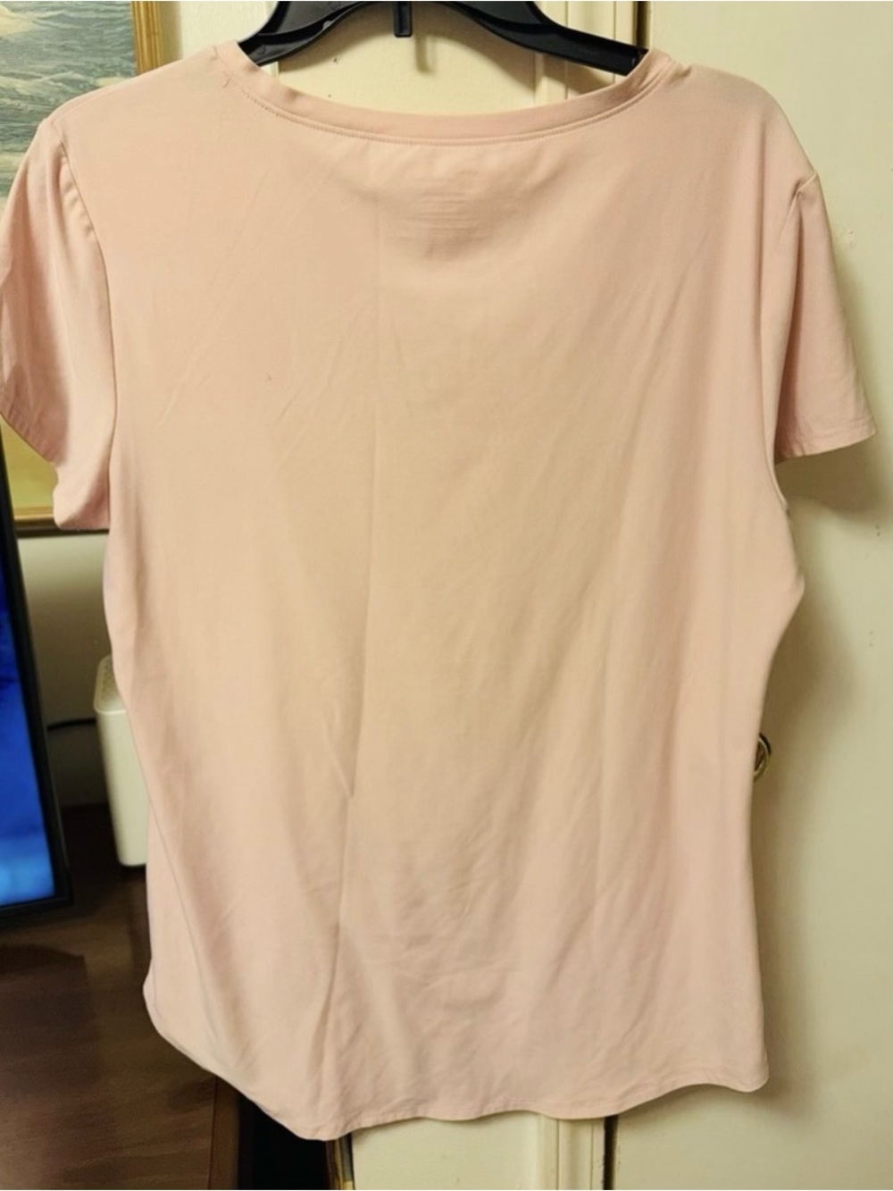 LOFT Light Blue Button-Shoulder Crewneck Sweater with free pink vneck - Picture 4 of 5